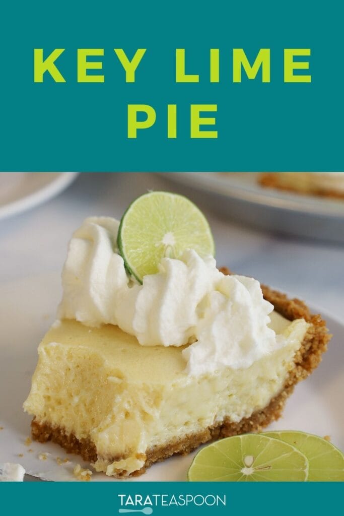 Pinterest graphic for Key Lime Pie recipe on Tara Teaspoon.