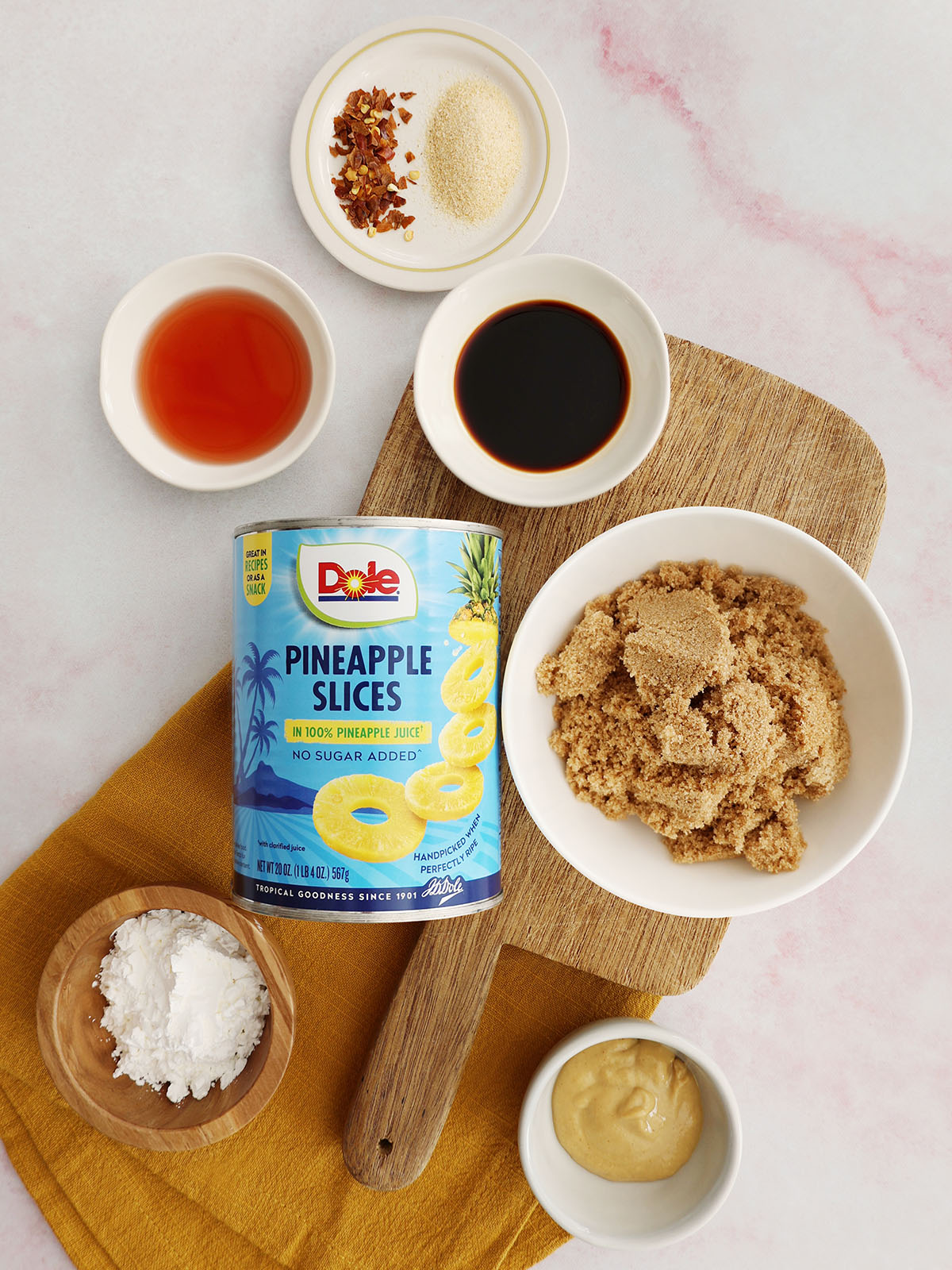 ingredients needed to make pineapple sauce for ham.